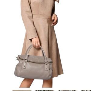Kate Spade Cobble Hill Leslie Large Satchel Beige Elegant Griege Women's Handbag